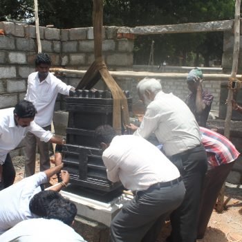 Brindavana Being Moved to Newly Constructed Gharbhagudi(2)