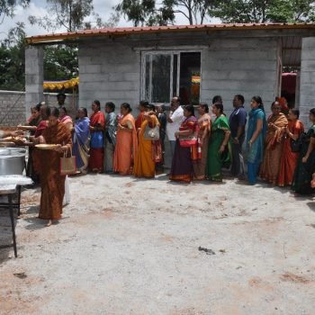 Devotees Partaking Prasadam on 15Aug2012(1)